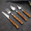 Camping Bamboo Kitchen Set Stainless Steel 1 Set 1