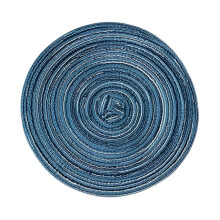 15" Round Cotton Braided Placemat – Non-Slip,
