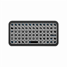 Mini vezeték nélküli Bluetooth 5.2 billentyűzet 7 színű háttérvilágítással