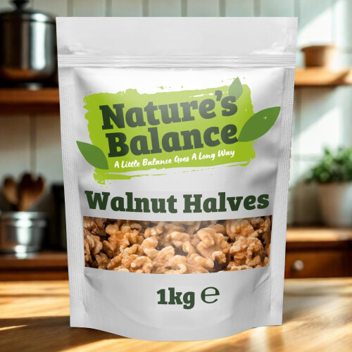 Nature's Balance Walnuts 1kg | Raw Walnut Halves 1