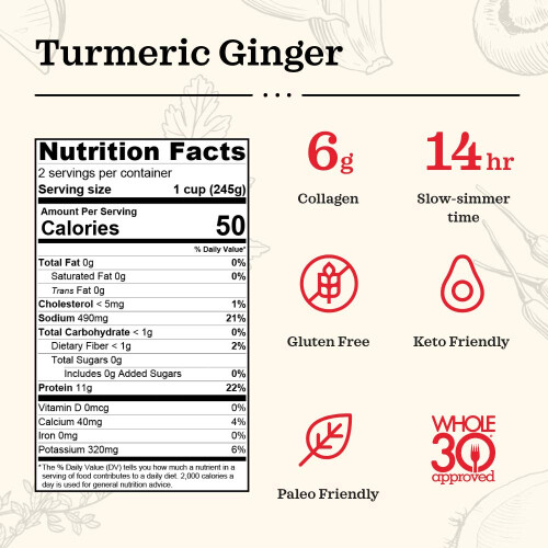 Kettle & Fire, Broth Bone Chicken Turmeric Ginger, 16.9 Ounce 1