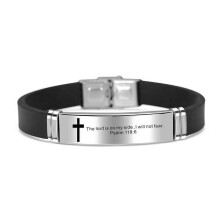 Christliches Armband mit Kreuz und Psalm 118: 6Schriftstelle