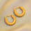 14K Gold Plated Triple Huggie Stud Earrings 1