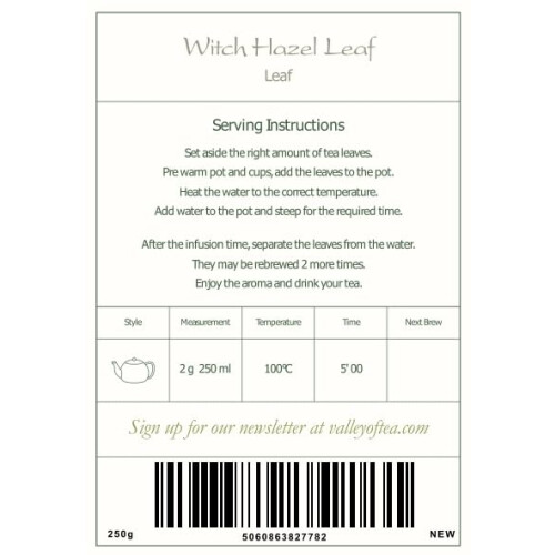 Witch Hazel Leaf Tea Organic - Hamamelis Virginiana - 350g 1
