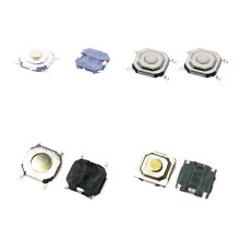 Interrupteur à bouton-poussoir momentané en métal, type U, 5,2 x 5,2 mm, 4 broches