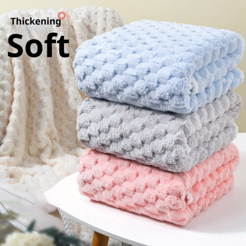 Velvet Bath Towel 35.5" x 63" Thick Absorbent Quick-Dry