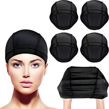 Kupolformad perukmössa i spandex, töjbar, 5-pack
