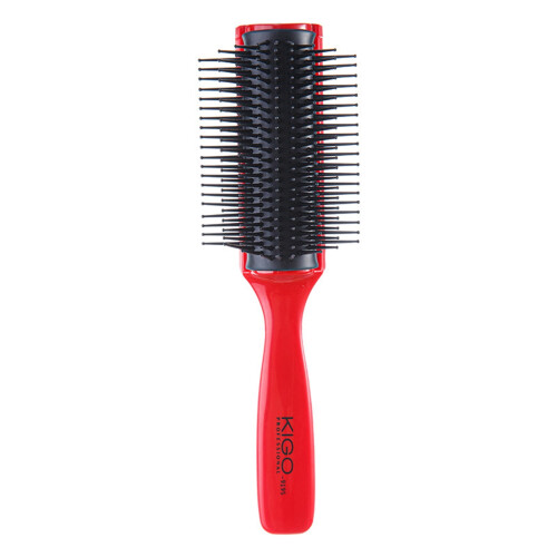 Cepillo redondo de 9 filas para cabello largo, ABS