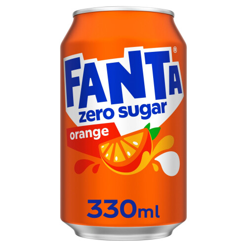 Fanta Fanta Can Orange Zero 330 ml (Pack of 24) 2
