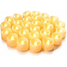 LED-telys, 24-pakning, varm hvit 3,8 cm diameter x 3,3 cm høy