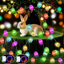 Guirlande lumineuse de Pâques étanche 5 m (16 pi) 50 LED (lot de 2)