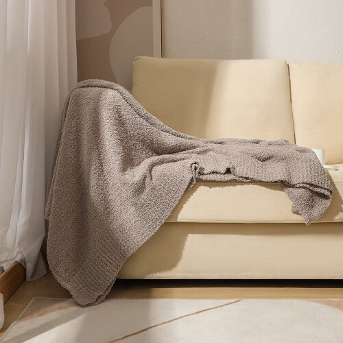 Knitted Throw Blanket 130 x 160 cm