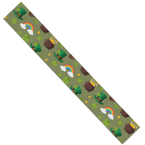 Rainbow Table Runner Faux Linen 13.8 x 90 in