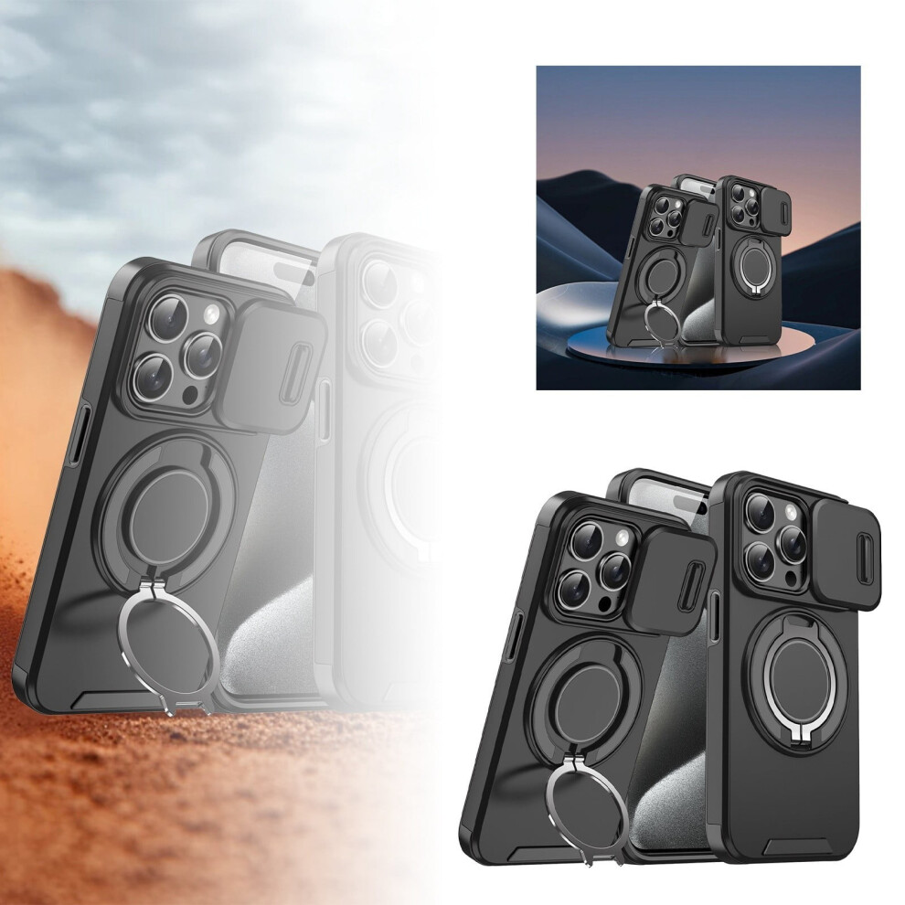 17 Pro Max Shockproof Case With Slide And 360 Stand Ring 900223685926