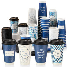 473 ml dobbeltveggede engangskaffekopper – 80-pakning,