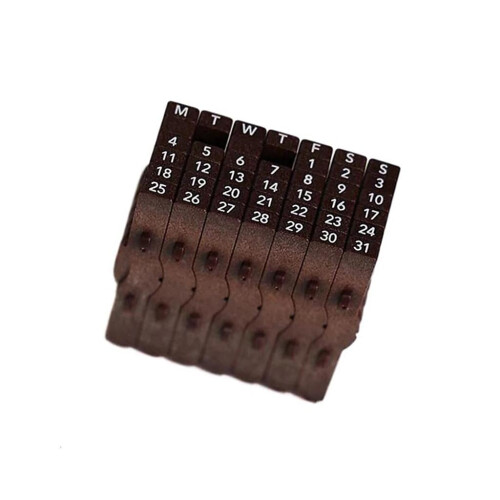 Datumstämpelkalender med enkel rulljustering