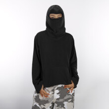 NINJIA Hoddie, Introvert Choice, Ensfarget Hettegenser, Fasjonabel Løs Passform, Avslappet Genser, Yttertøy for Ungdom