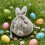 Easter plush bunny drawstring bag with ears 1 piece 6
