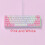 61-Key RGB Backlit Keyboard Pink White Ergonomic USB 1