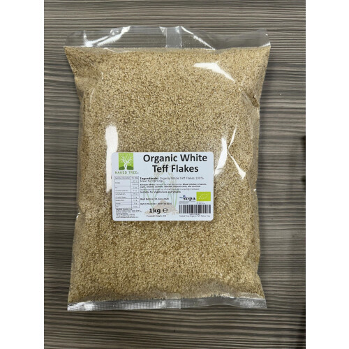 Naked Tree Organic Teff White (Light Brown) Flakes 1kg 2