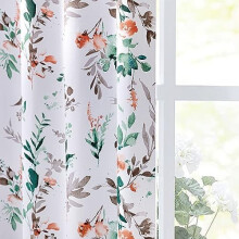 Floral Thermal Curtains 52" x 84", 2-Panel Grommet Set