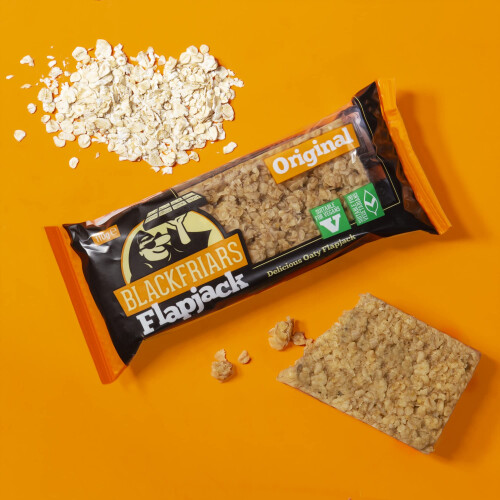 Blackfriars Flapjack Multipack Bars - Plain Original Flapjacks 25 x 110g | Flapjack Bars Individually Wrapped | Breakfast Bars Suitable for 2