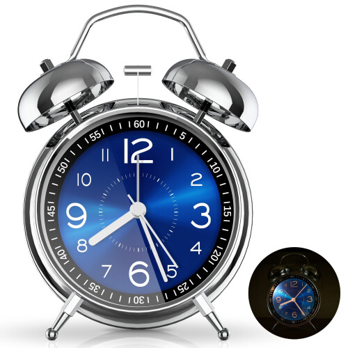 Retro Twin-Bell Alarm Clock with Backlight