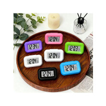 2-Piece Mini Digital Clock with LED Backlight, Thermometer