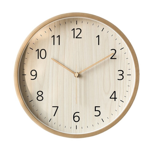 Rustic Wooden Wall Clock, Silent, Round, 25-40cm