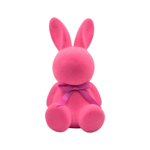 Figur af siddende påskehare i flokke 30 cm