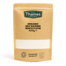 Organic Self Raising White Flour 500g - Unbleached, High Protein, No Additives or Preservatives, Suitable for Baking Cakes, Bread, and Pastries -