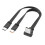 Καλώδιο φόρτισης διπλής εξόδου USB-C, γρήγορη φόρτιση 66W, υπό γωνία 6