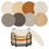 Set di 8 sottobicchieri in cotone e lino con supporto 1