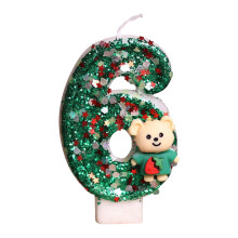 Numero di Babbo Natale, stile candela di compleanno G