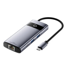 Multiports Type C Hubs with 4K HDTV Output PD100W Fast Charging USB3.0 and Gigabit Ethernet