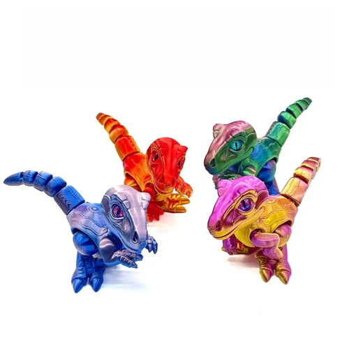 Dinosauriefigur Velociraptor 3D-utskriven rörlig led 1