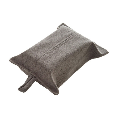 Solid Color Fabric Tissue Box with Hanging Rope, Concise Living Room Home Desktop Car Use 1