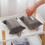Solid Color Fabric Tissue Box with Hanging Rope, Concise Living Room Home Desktop Car Use 6