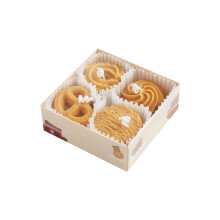 Bougies d'aromathérapie en cire de soja en forme de biscuit (lot de 4)