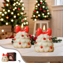 Juego de velas aromáticas Copo de Nieve Festivo - 5 piezas