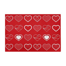 Valentijns placemat van polyester, 17,7 x 11,8 inch