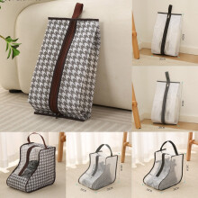 Clear PVC Shoe Storage Bag with Handles, Waterproof & Mold-Proof, Transparent Dust-Proof Travel Boot Organizer for Closet (1 PC)