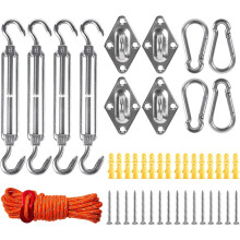 Kit de fixation pour voile d'ombrage – 6 po, acier inoxydable, qualité 304