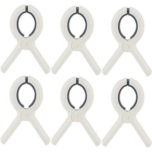 Robuste Strandhandtuchclips aus Kunststoff, 6er-Pack