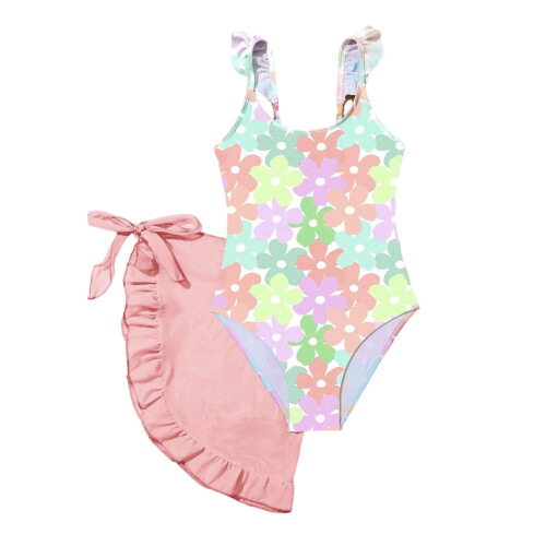 Μαγιό για κορίτσια, χαριτωμένο μαγιό Tankini με βολάν για νήπια και παιδιά, 2
