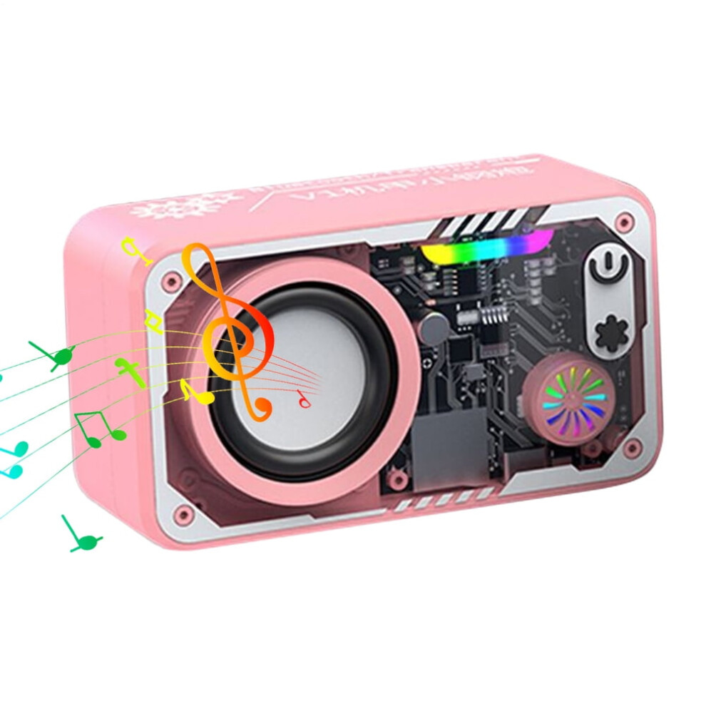 Portable Speaker Vibrant Sounding Audio Portable Rechargeable 3D Surround Sound Speaker With Colorful Led For Camping Home Travel Adaptable 9426043543068