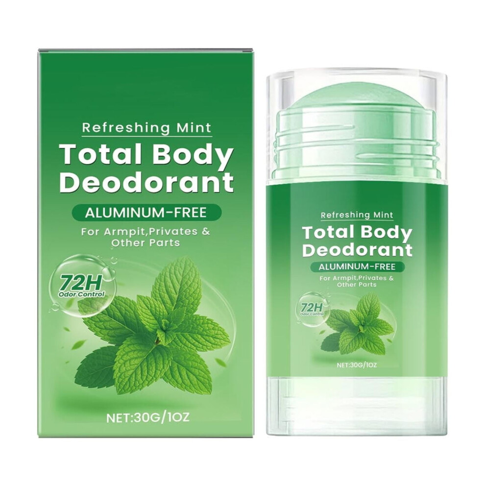 1.06 Oz Peppermint Scented Body Deodorant Stickï¼Cooling Balm for Odor Control and Freshness