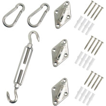 Kit de fixation pour voile d'ombrage triangulaire en acier inoxydable 304