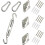 Kit de fixação para vela de sombra triangular em aço inoxidável 304. 1