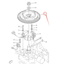 4 Stroke Outboard Flywheel 9.9-15HP Iron